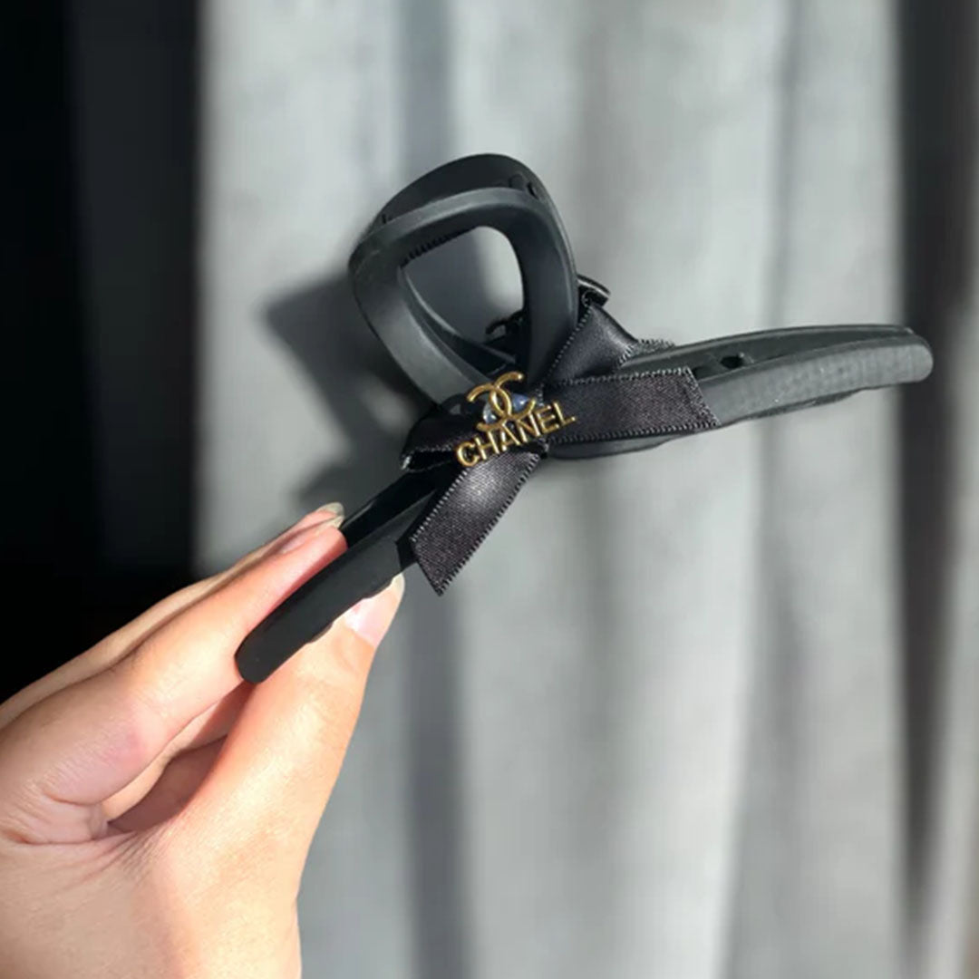 Chanel Black Hair Claw