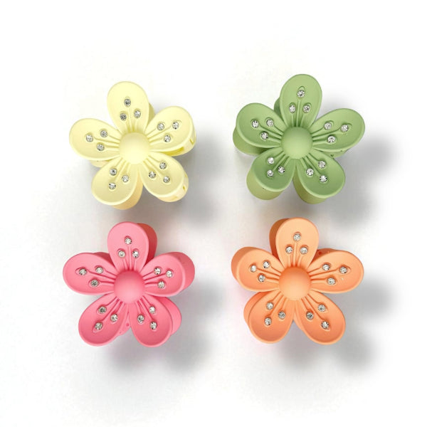 Rhinestone flower hair clip