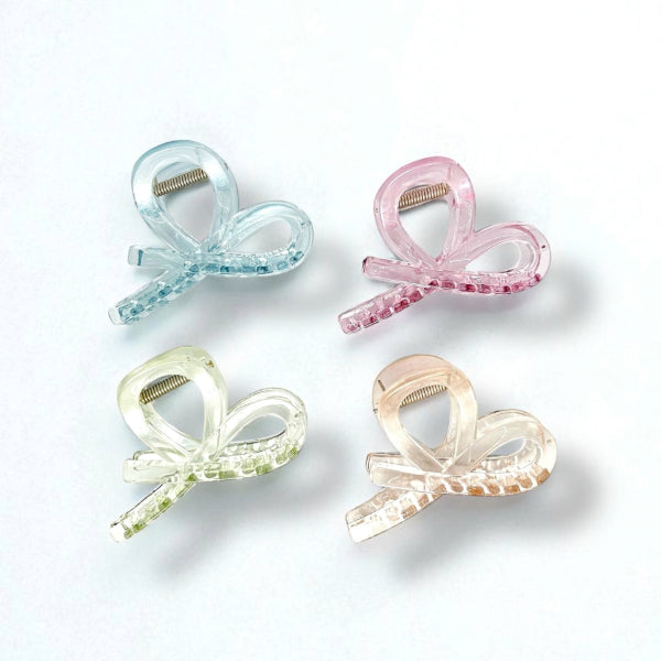 Transparent Bow Hair Claw