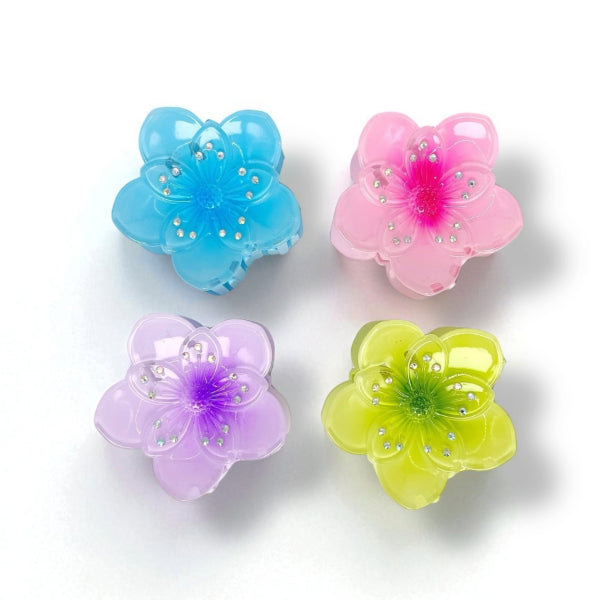 Crystal Flower Hair Claw