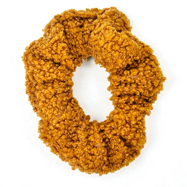 Textured Curly Fabric Hair Scrunchie