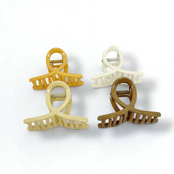 Ribbon Loop Hair Claw Clips (Set of 4)