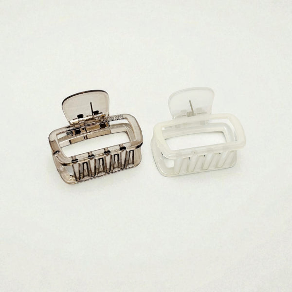 Minimalist Rectangular Hair Claw Clips (Set of 2)