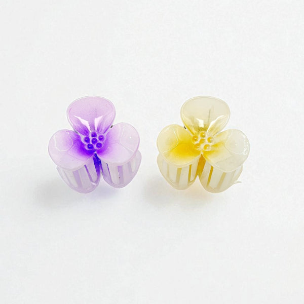 Pastel Petal Mini Flower Hair Claw Clips (Set of 4)