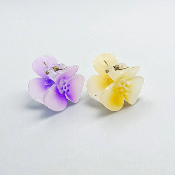 Pastel Petal Mini Flower Hair Claw Clips (Set of 4)