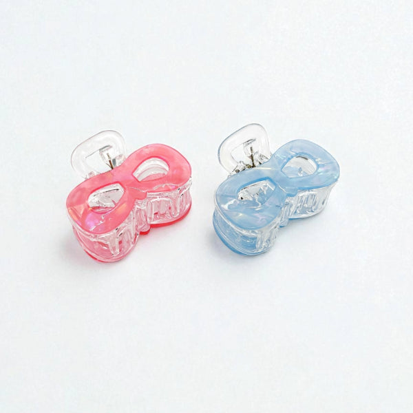 Transparent Bow Hair Claw Clips (Set of 4)