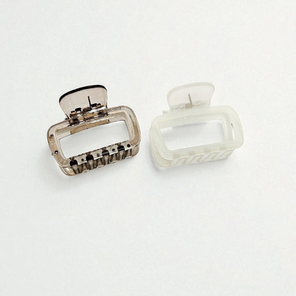 Minimalist Rectangular Hair Claw Clips (Set of 2)