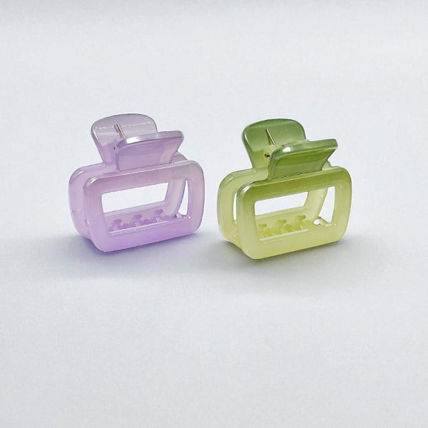 Glossy Gradient Rectangle Hair Claw (pair of 2)