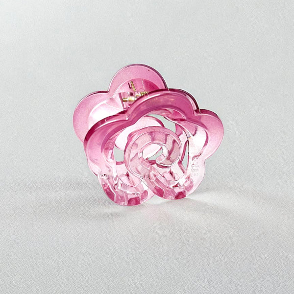 Glossy Rose Hair Claw Clips (Set of 3)