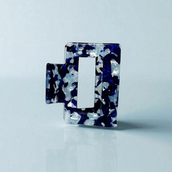 Patterned Acrylic Rectangle Hair Claw Clips (Set of 4)