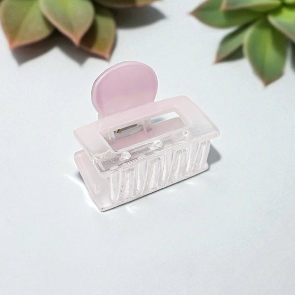 Pastel Top Rectangular Hair Claw Clips (Set of 4)