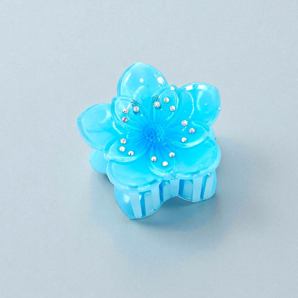 Crystal Flower Hair Claw