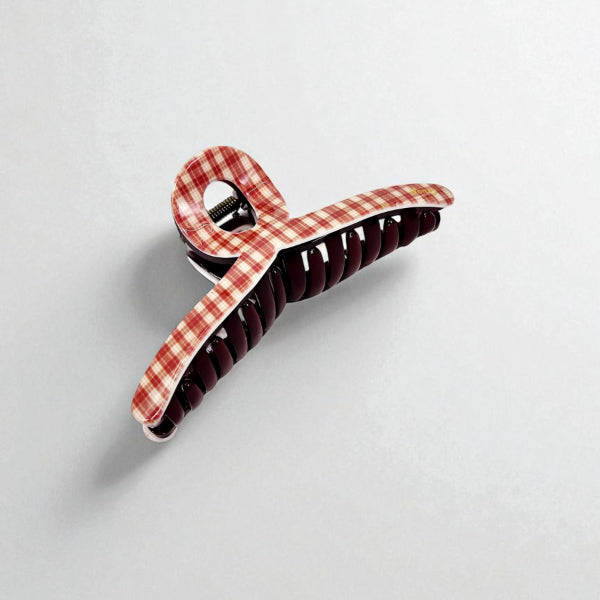 Plaid Ribbon Hair Claw
