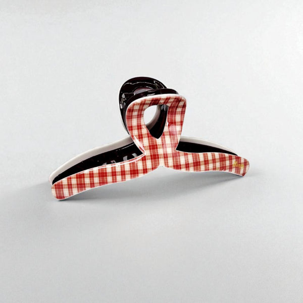 Plaid Ribbon Hair Claw