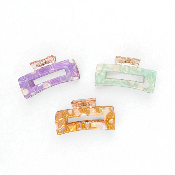 Marble Dream Hair Claw Clip – Set of 3