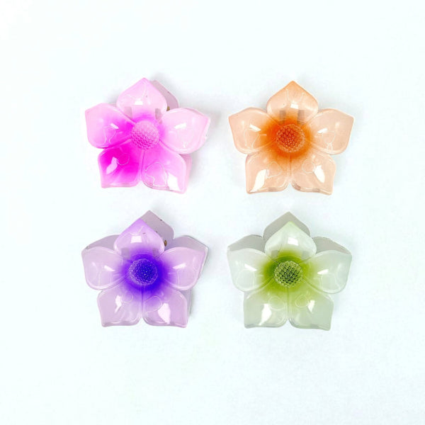 Rosy Bloom Hair Claw - Set of 4
