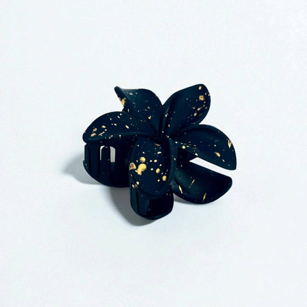Golden Speckle Bloom Hair Claw