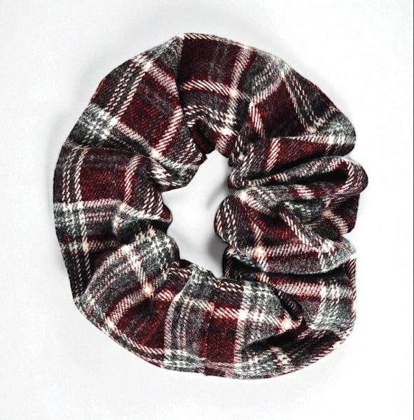 Plaid Fabric Hair Scrunchie