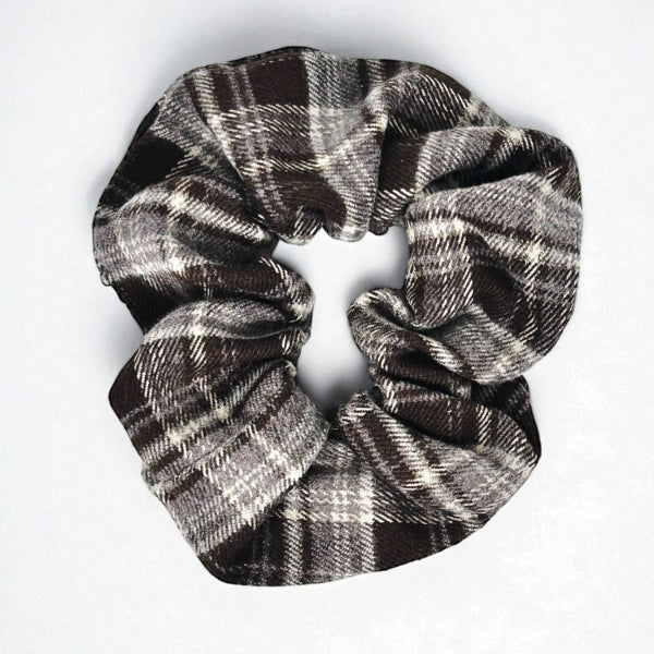 Plaid Fabric Hair Scrunchie
