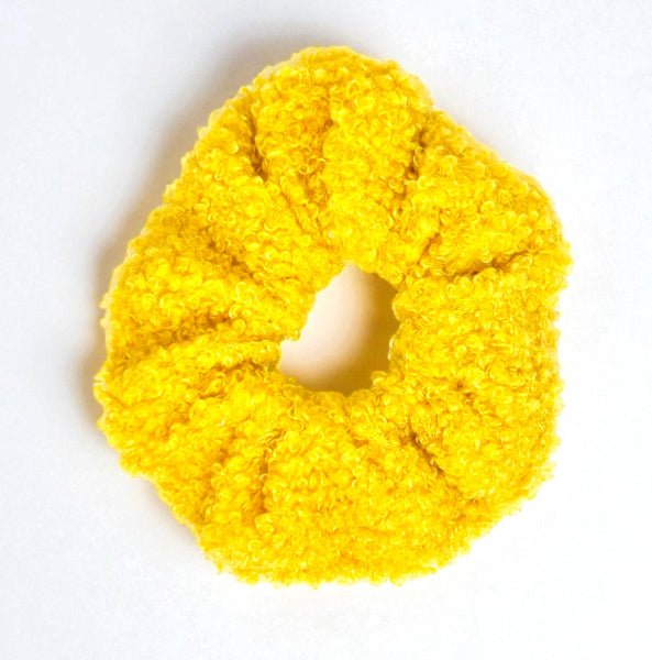 Textured Curly Fabric Hair Scrunchie