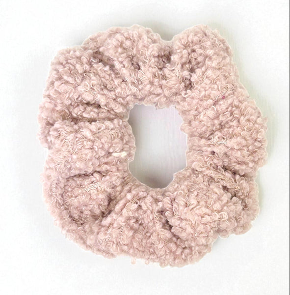 Textured Curly Fabric Hair Scrunchie