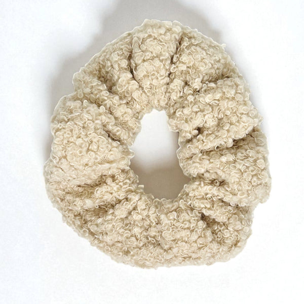 Textured Curly Fabric Hair Scrunchie