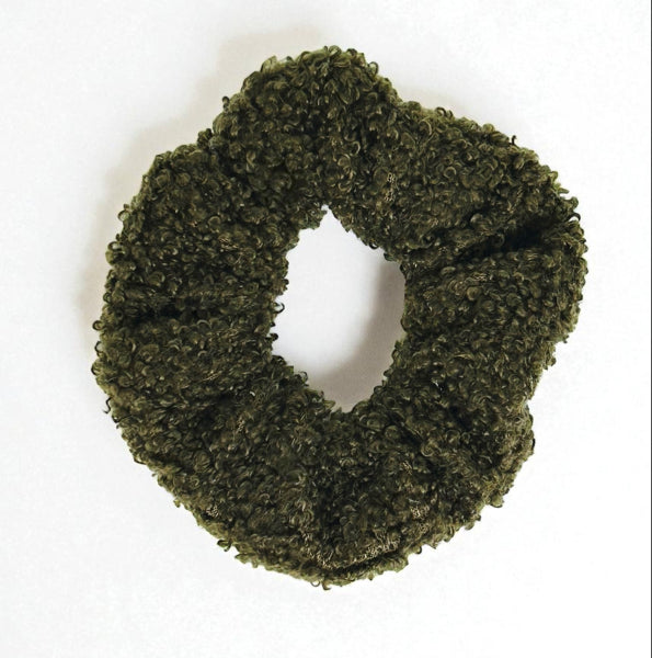 Textured Curly Fabric Hair Scrunchie