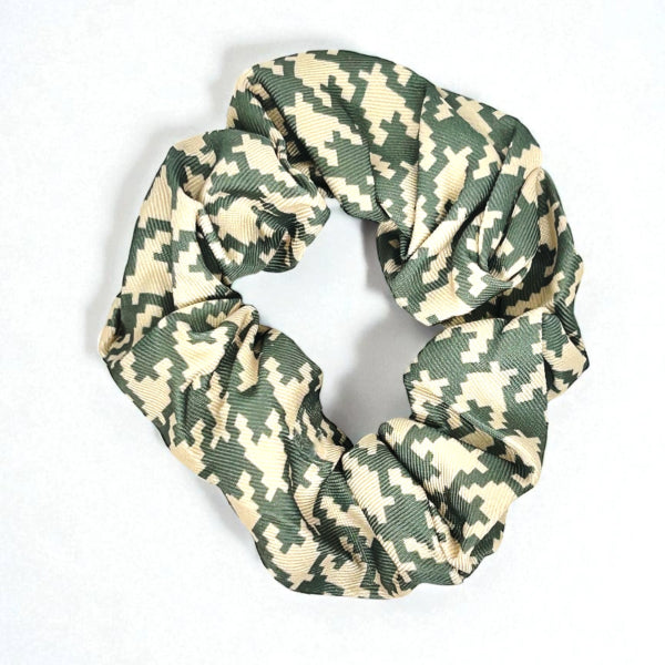 Camouflage Print Hair Scrunchie