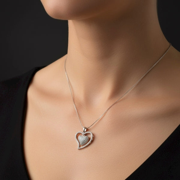 Twilight Spark Heart Pendant