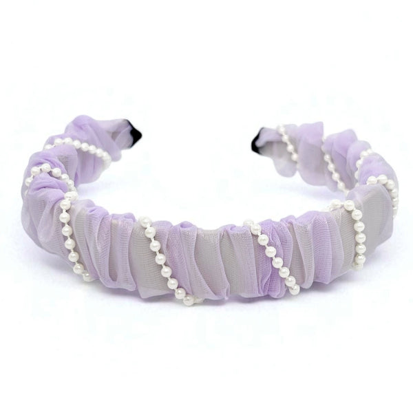 Pearl Ruched Headband