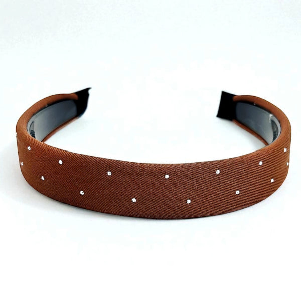 Chestnut Satin Rhinestone Headband