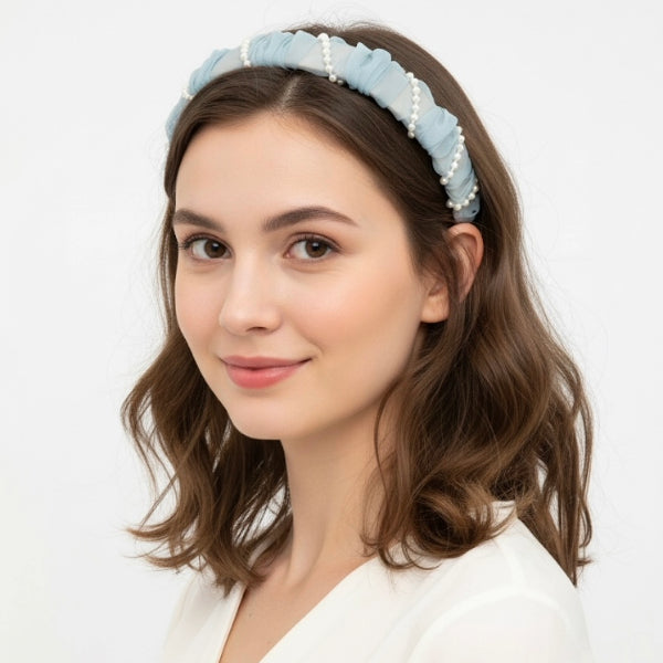 Pearl Ruched Headband