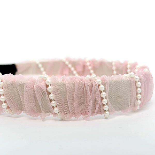 Pearl Ruched Headband