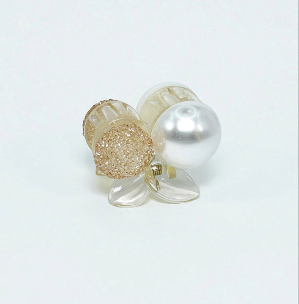 Crystal Pearl Mini Hair Claw
