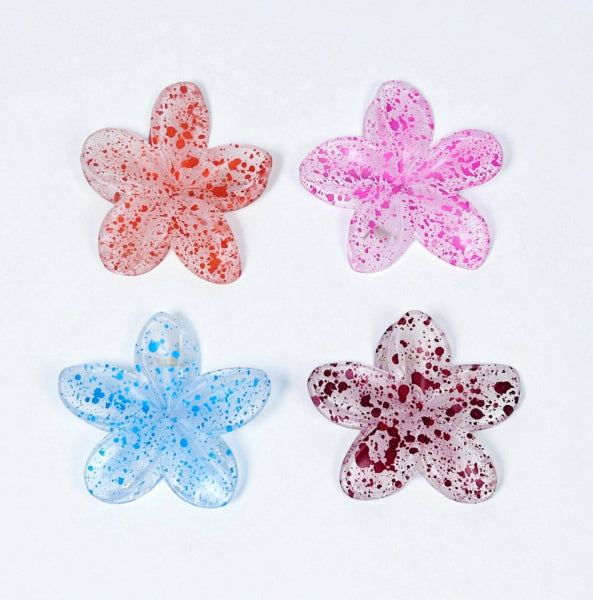 Splash Flower Hair Claw - Set of 4