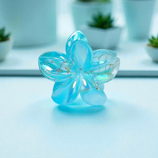 Iridescent Flower Hair Claw