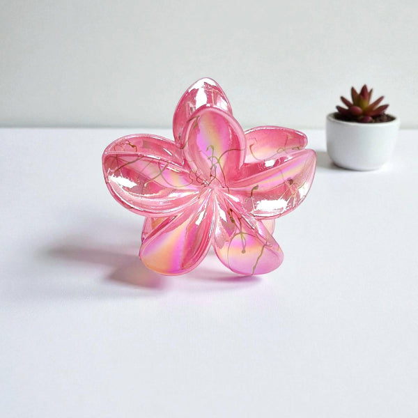 Iridescent Flower Hair Claw