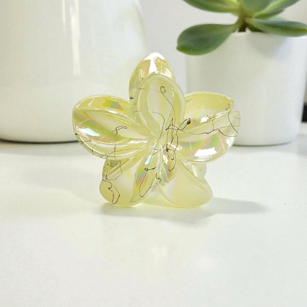 Iridescent Flower Hair Claw