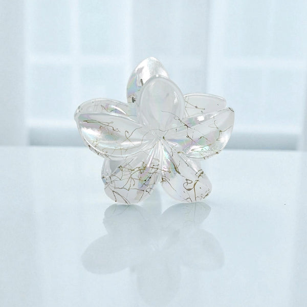 Iridescent Flower Hair Claw