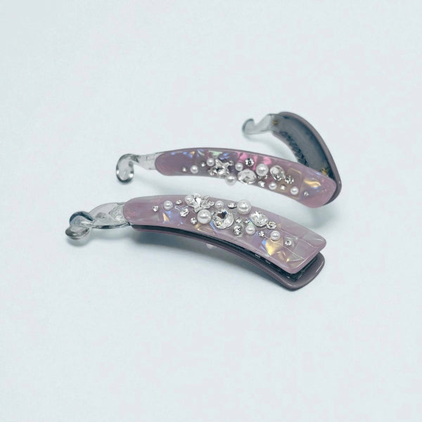 Crystal-Embellished Hair Clips