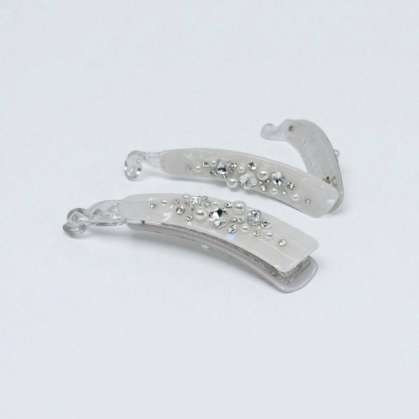 Crystal-Embellished Hair Clips