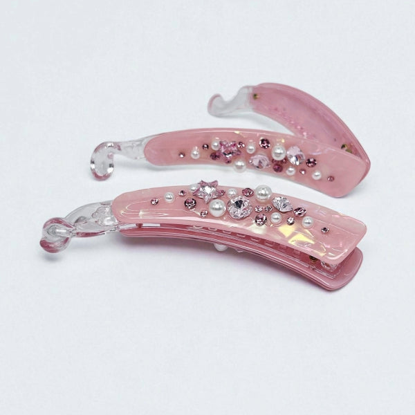 Crystal-Embellished Hair Clips