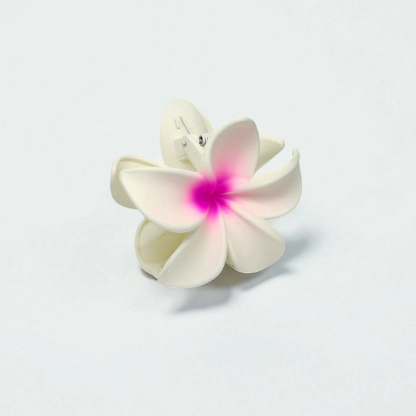 Aqua Plumeria Flower Hair Claw