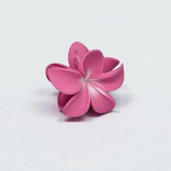 Aqua Plumeria Flower Hair Claw