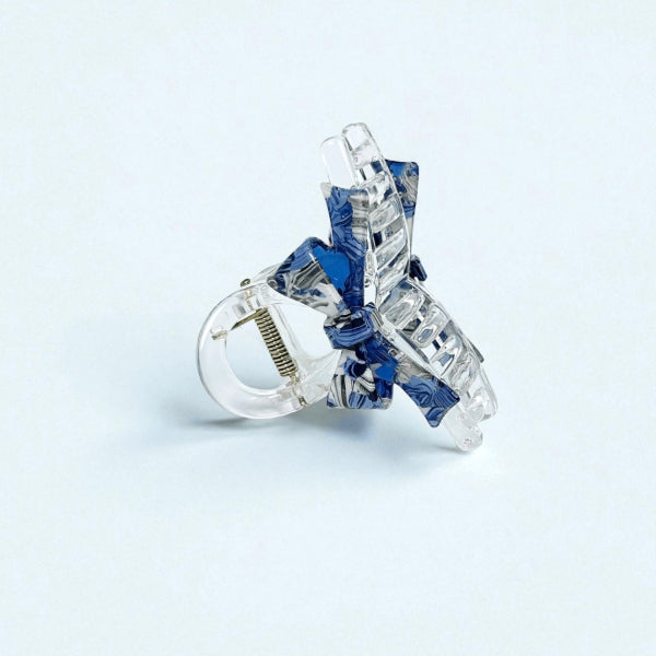 Clear Bow Accent Mini Hair Claw