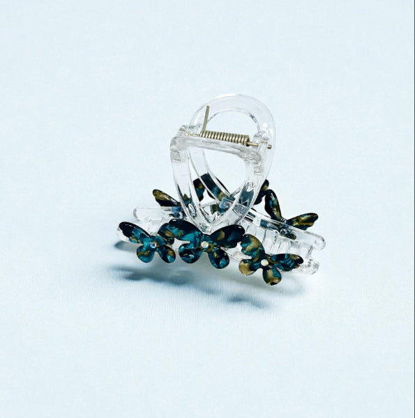 Crystal Butterfly Charm Hair Claw