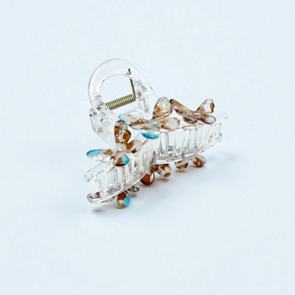 Crystal Butterfly Charm Hair Claw