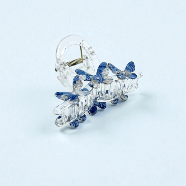 Crystal Butterfly Charm Hair Claw