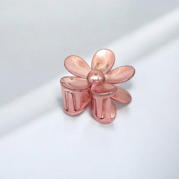 Shimmery Rose Flower Hair Claw