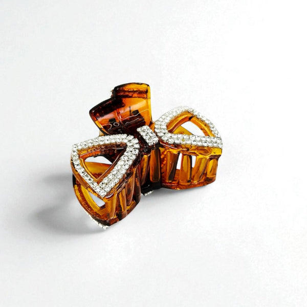 Rhinestone Bow Hair Claw